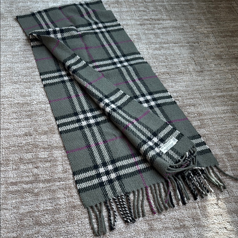 Gray Plaid Men's Scarf